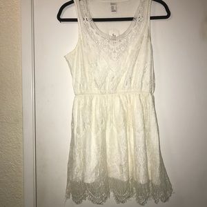 Flowy ivory lace dress